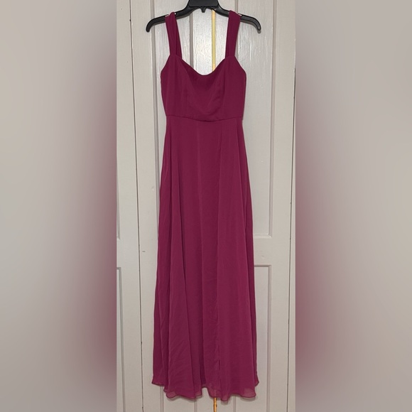 After Six 1558 CONTOURED WIDE STRAP SWEETHEART MAXI DRESS IN TEA ROSE - Picture 4 of 8